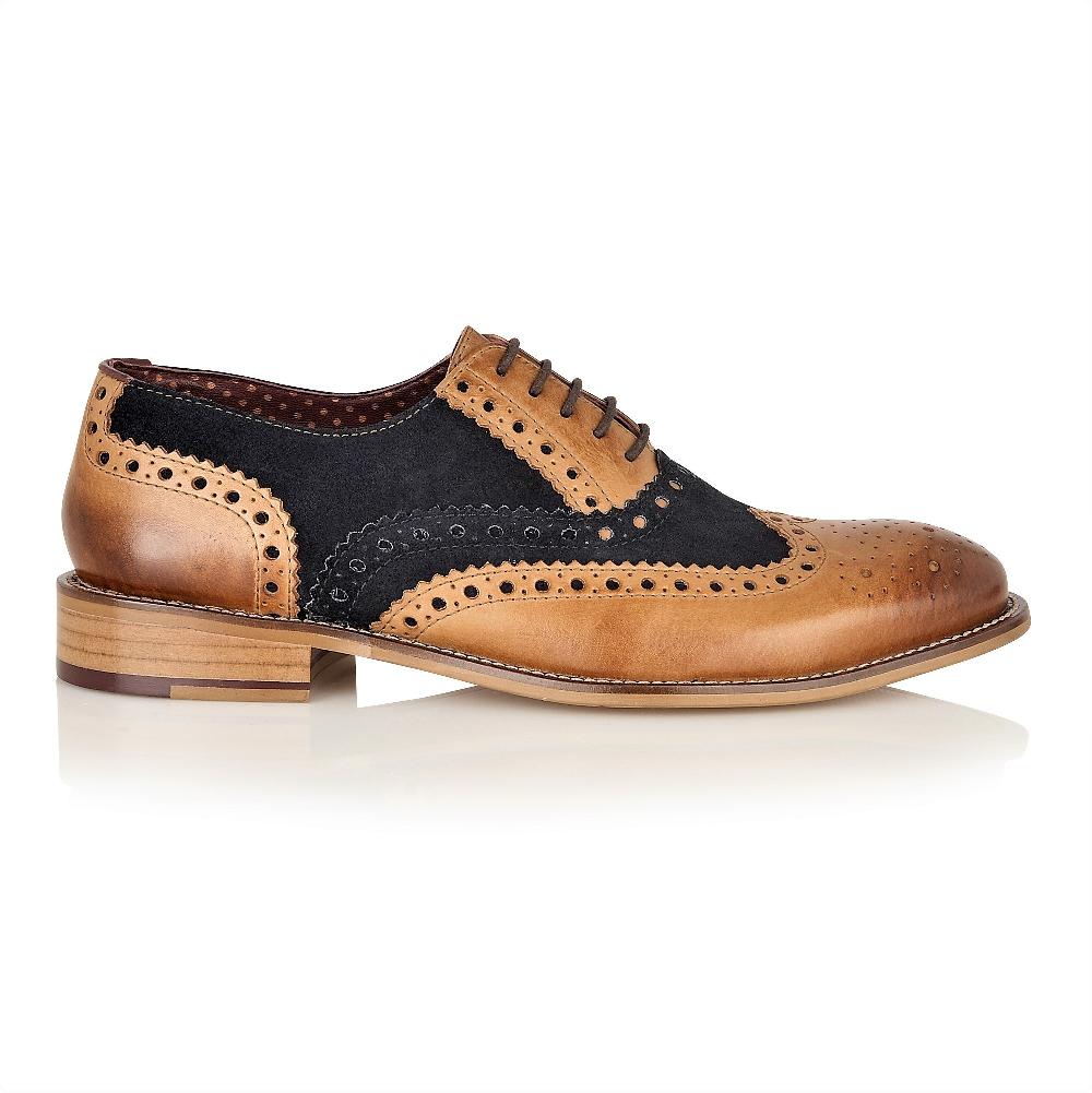 London Brogues Gatsby Brogue Tan / Navy