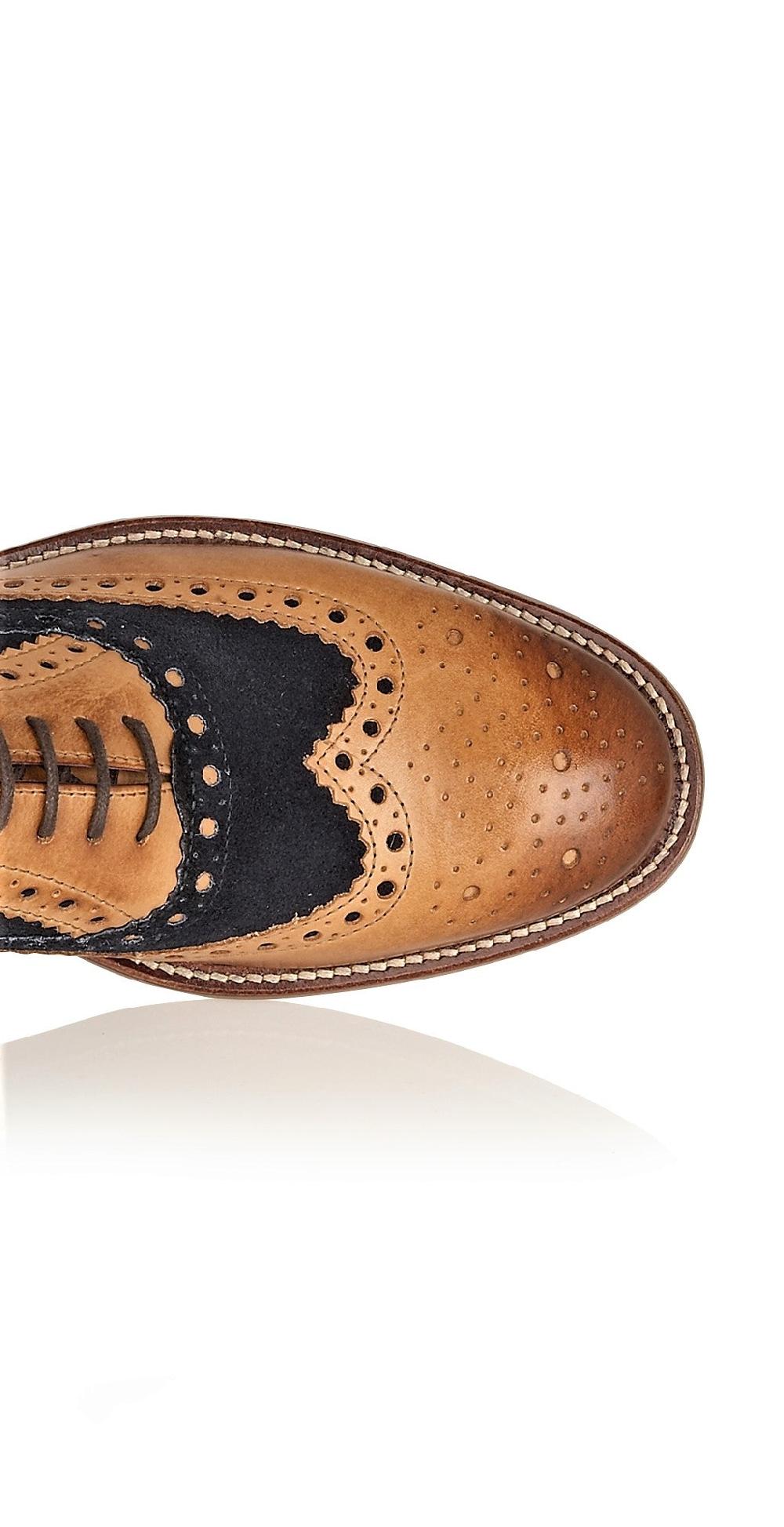 London Brogues Gatsby Brogue Tan / Navy