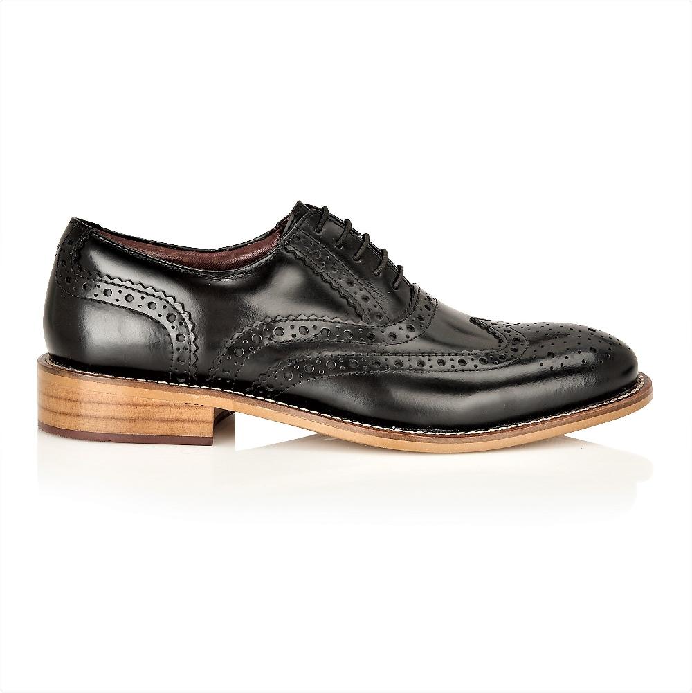 London Brogues Gatsby Junior Brogue Black