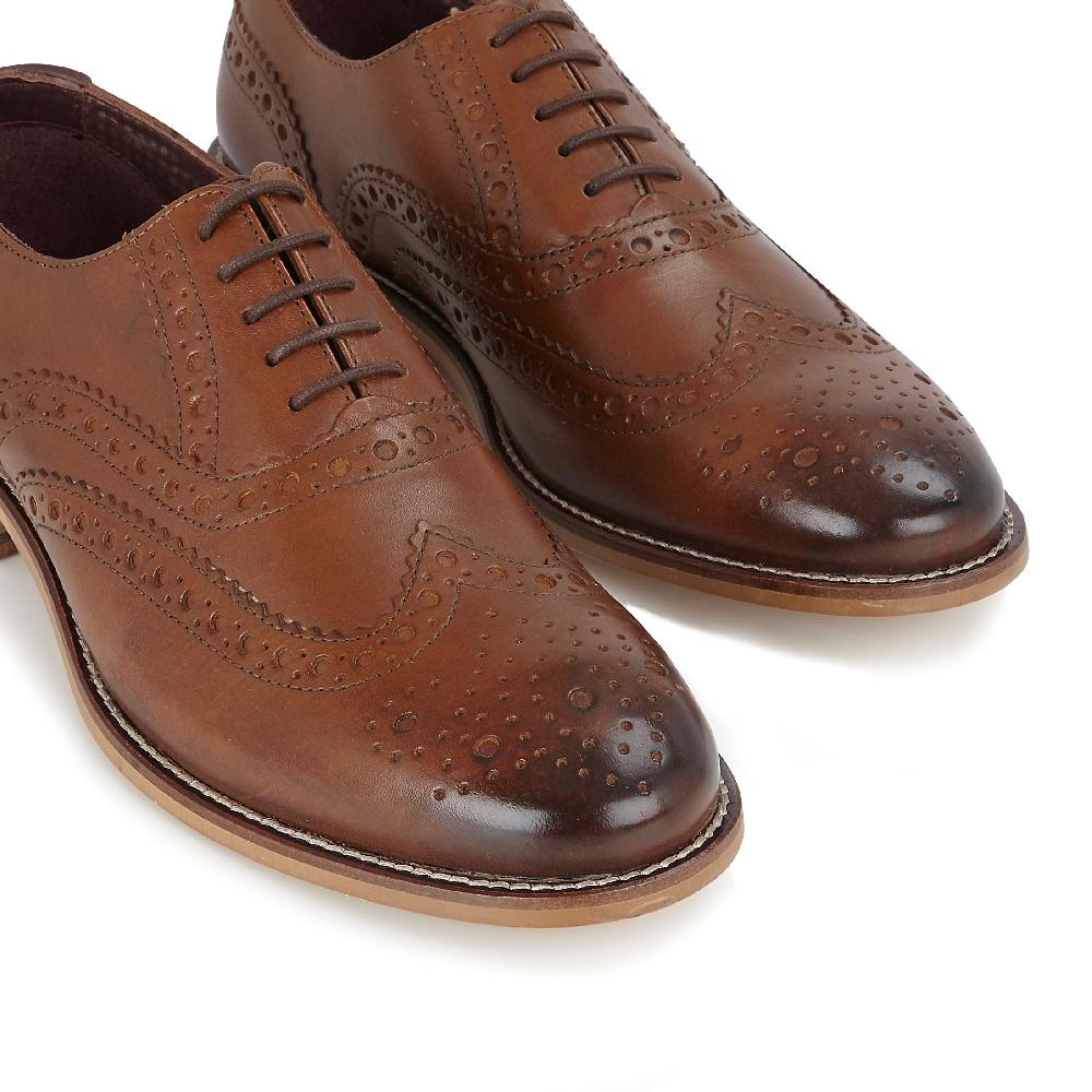 London Brogues Gatsby Junior Brogue Chestnut