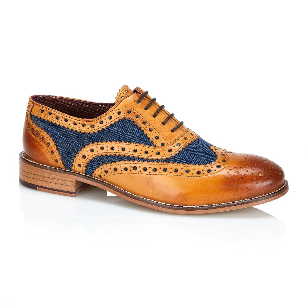 london brogues Gatsby Tan / Blue Tweed