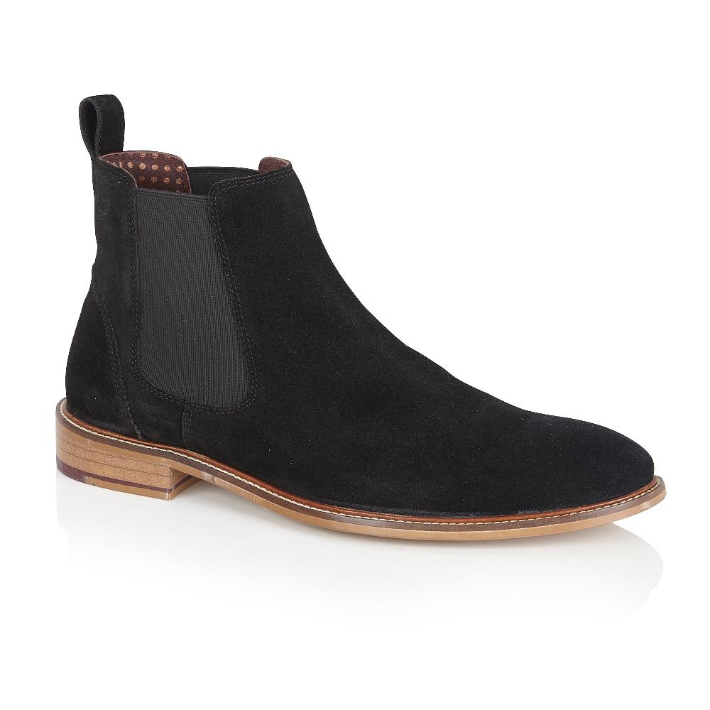 london brogues Hamilton Suede Chelsea Boot Black