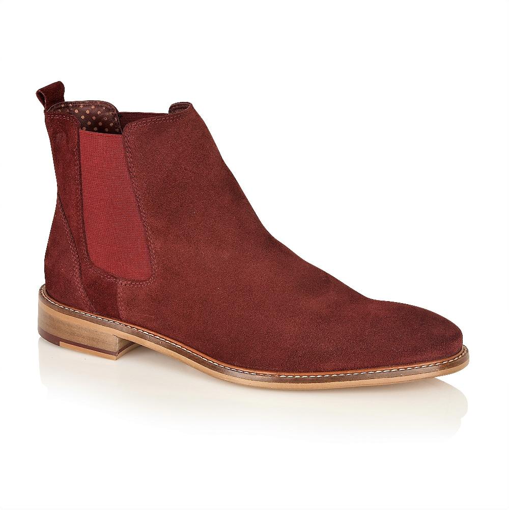 london brogues Hamilton Suede Chelsea Boot Bordo