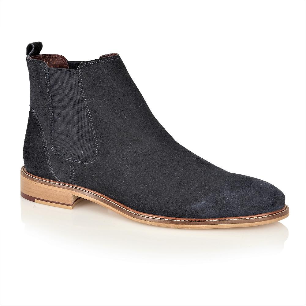 london brogues Hamilton Suede Chelsea Boot Navy