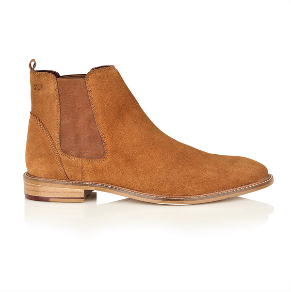 London Brogues Hamilton Suede Chelsea Boot Tan
