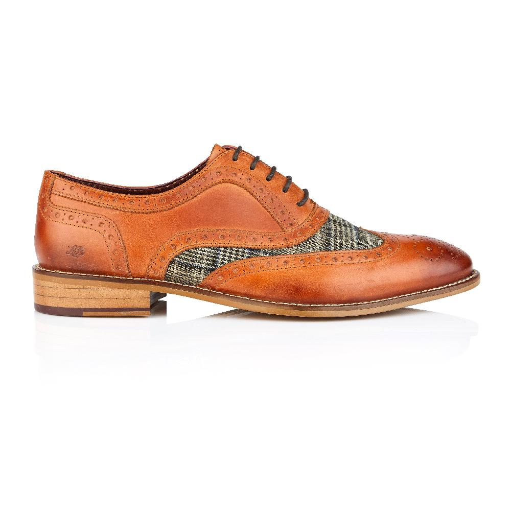 London Brogues Shelby Oxford Tan / Tweed