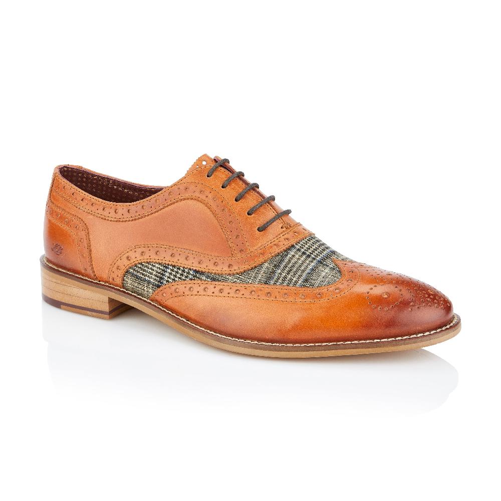 london brogues Shelby Oxford Tan / Tweed