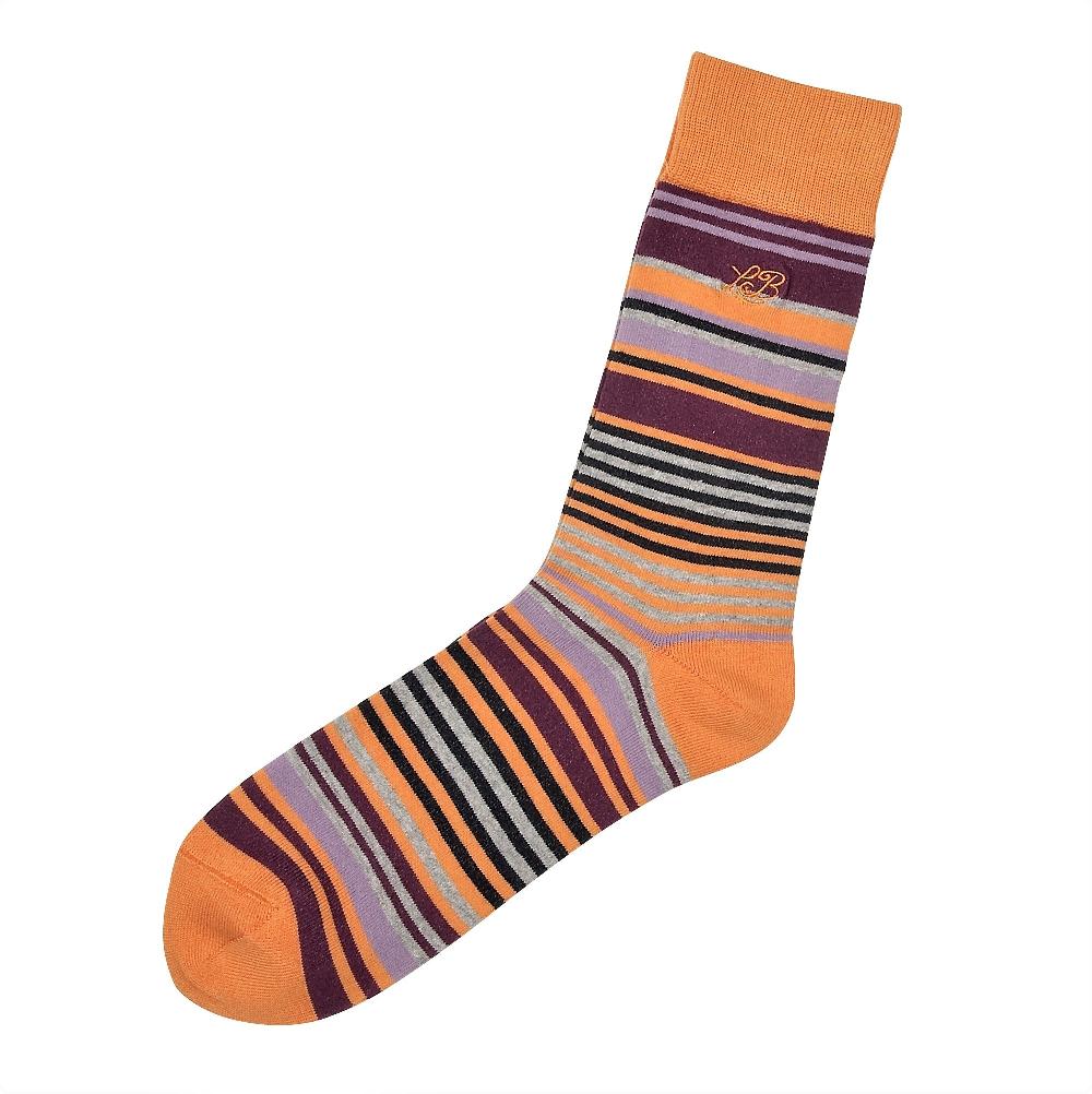 london brogues Stripe Socks Orange