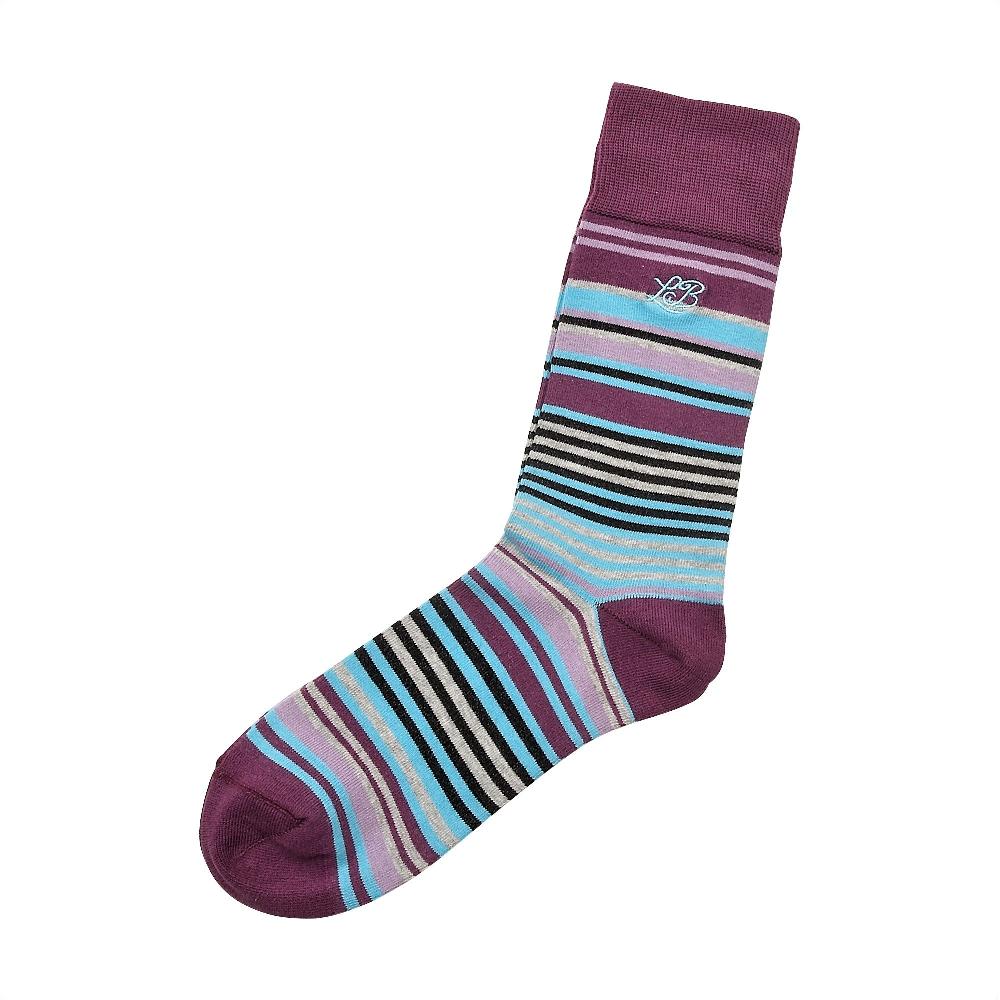 london brogues Stripe Socks Purple