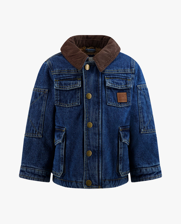 london fog BABY BOYS BUTTON-FRONT COLLARED UTILITY BARN COAT