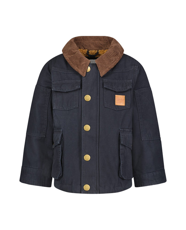 London Fog BOYS BUTTON-FRONT COLLARED UTILITY BARN COAT