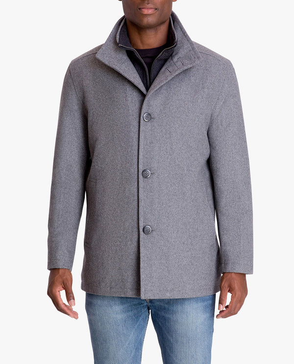 london fog AMHERST BUTTON FRONT WOOL JACKET