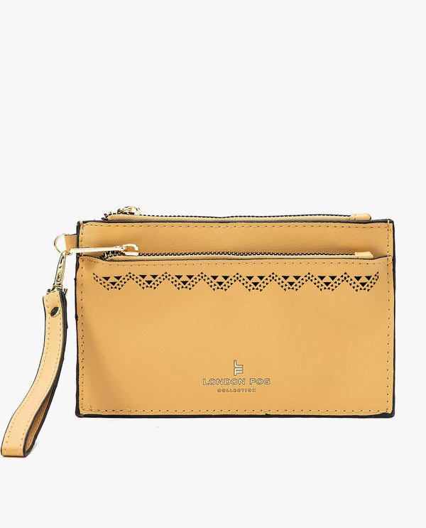 london fog HANNAH LASER CUT WRISTLET DOUBLE ZIP