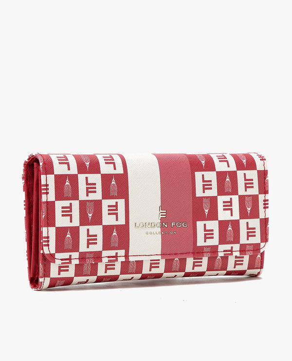 London Fog LARA SIGNATURE FLAP WALLET