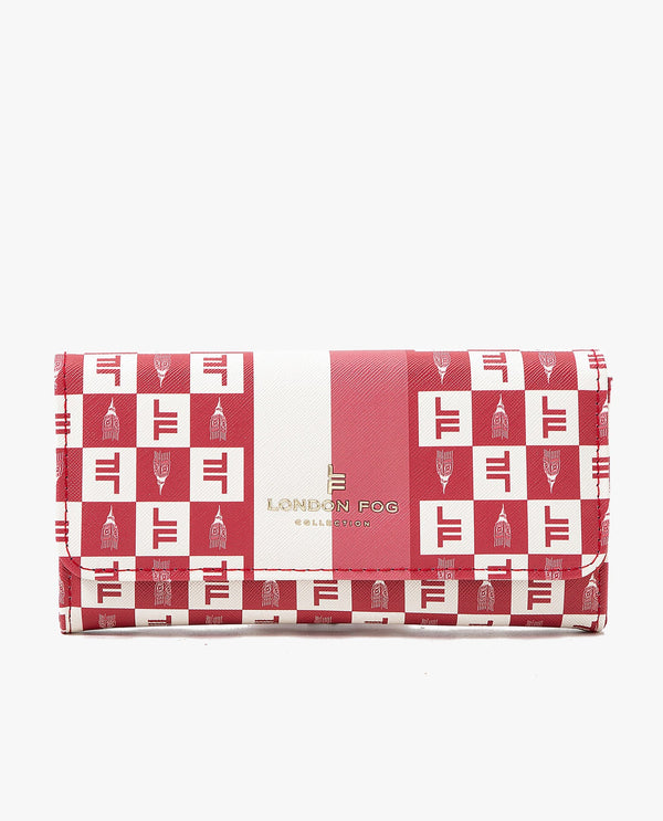 london fog LARA SIGNATURE FLAP WALLET