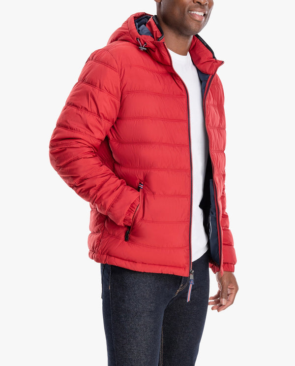 london fog PLAINFIELD HOODED PUFFER JACKET