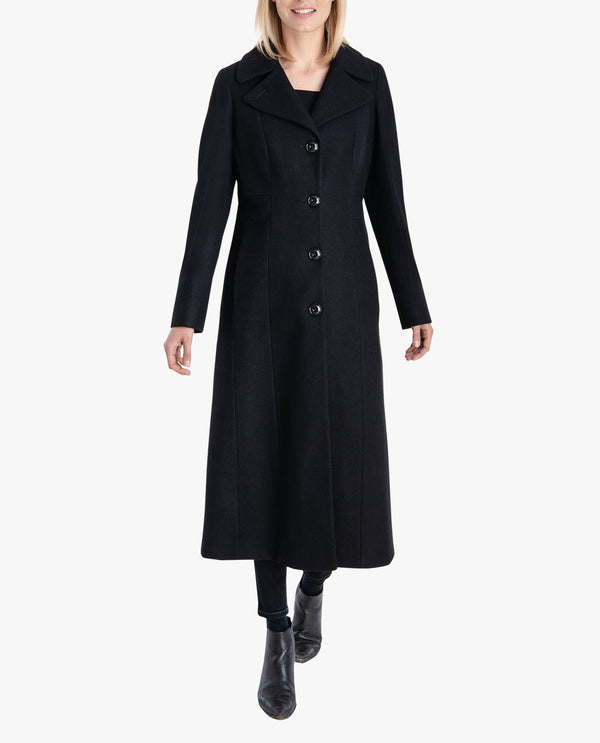 london fog SINGLE BREASTED MAXI PEACOAT