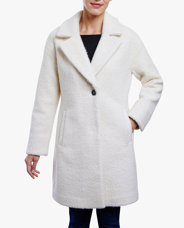 London Fog SINGLE BUTTON-FRONT PEACOAT