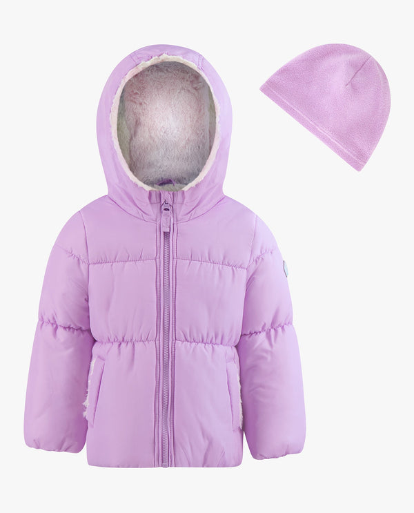 London Fog TODDLER GIRLS ZIP-FRONT HOODED LOOSE FIT PUFFER
