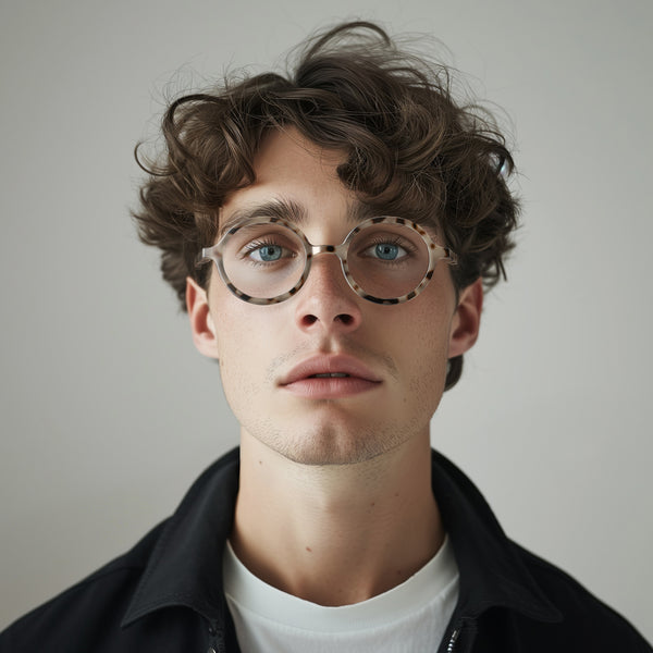 London Mole Artist Reading Glasses In Gloss Pale Tortoiseshell