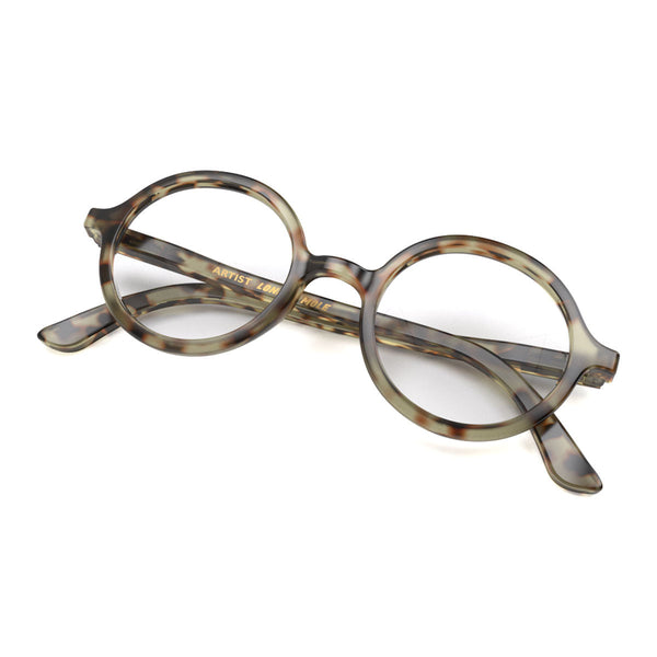 London Mole Artist Reading Glasses In Gloss Pale Tortoiseshell