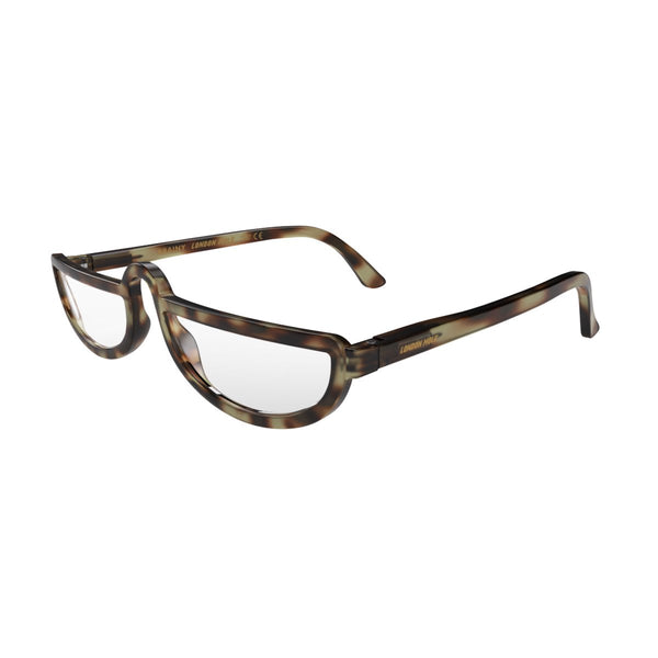 London Mole Brainy Reading Glasses In Gloss Pale Tortoiseshell