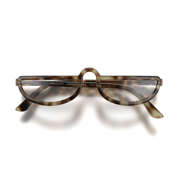 london mole Brainy reading glasses in gloss pale tortoiseshell