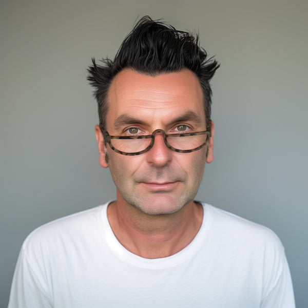 London Mole Brainy Reading Glasses In Matt Pale Tortoiseshell