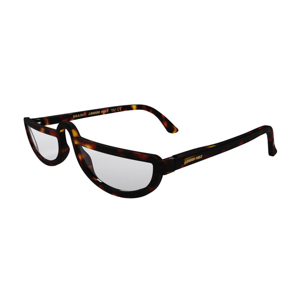 London Mole Brainy Reading Glasses In Matt Tortoiseshell