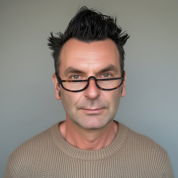 London Mole Brainy Reading Glasses In Matt Tortoiseshell