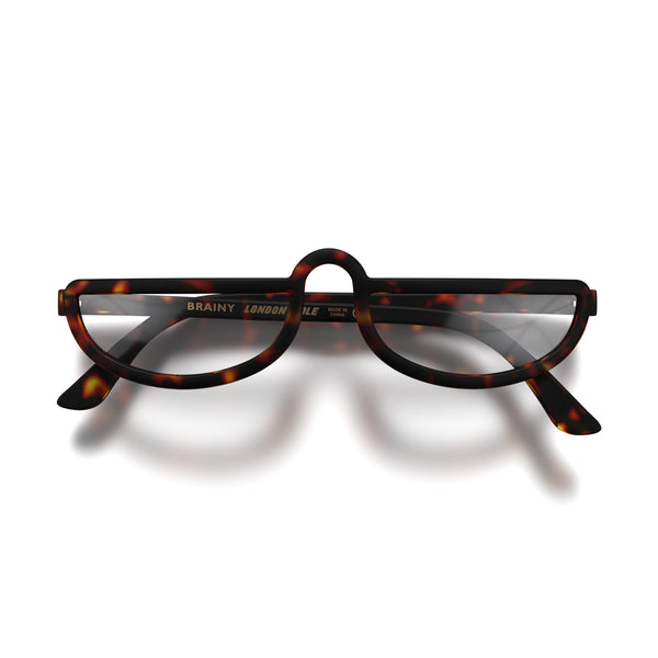 london mole Brainy reading glasses in matt tortoiseshell
