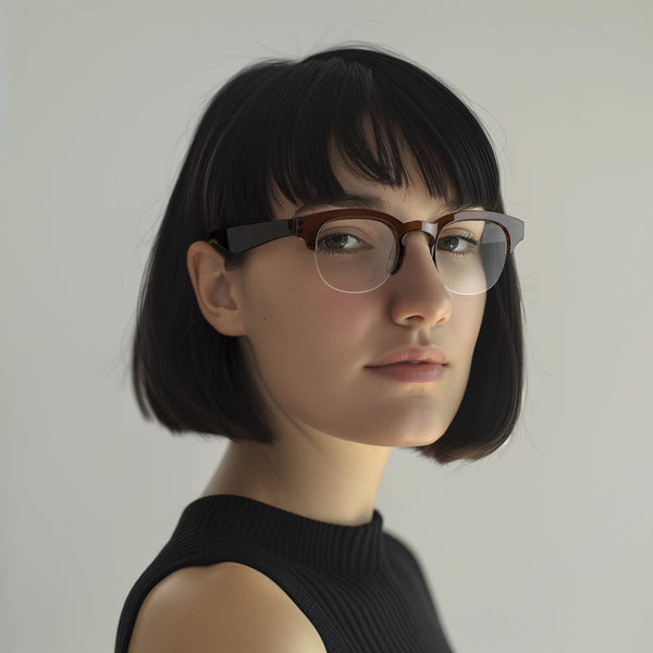 London Mole Courier Reading Glasses In Gloss Transparent Brown