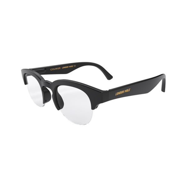 London Mole Courier Reading Glasses In Rubberised Black