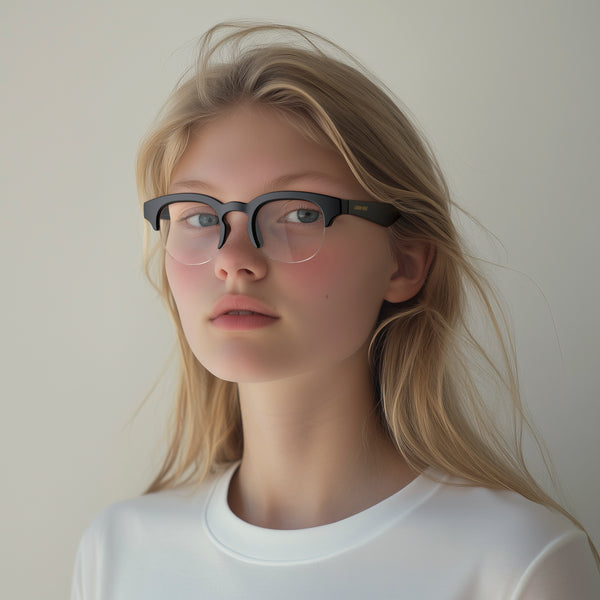 London Mole Courier Reading Glasses In Rubberised Black