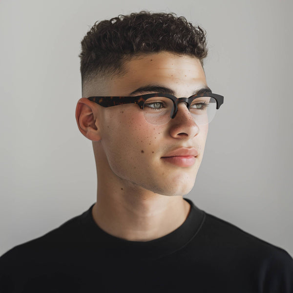 London Mole Courier Reading Glasses In Rubberised Tortoiseshell