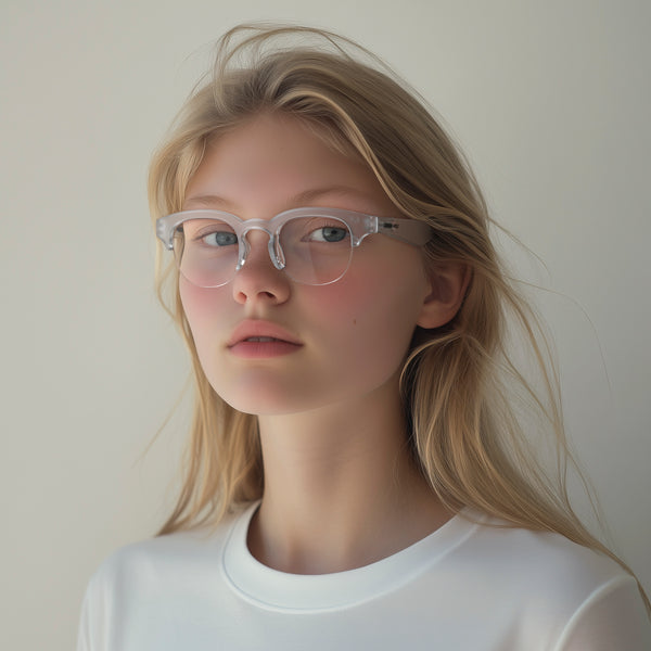 London Mole Courier Reading Glasses In Rubberised Transparent