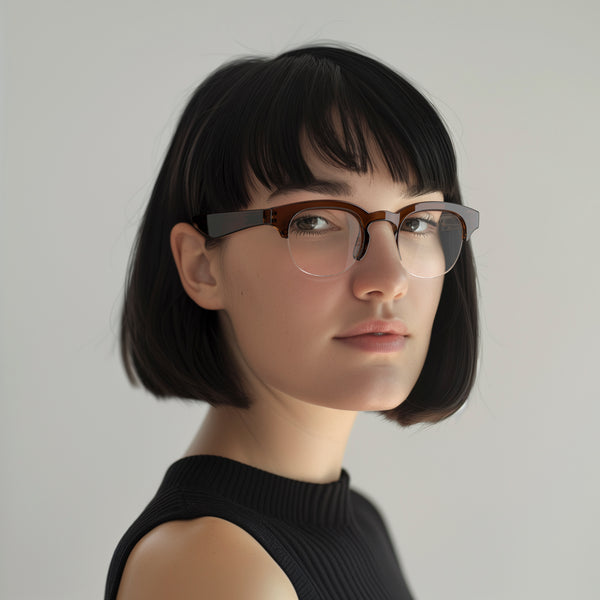 London Mole Courier Zero's In Gloss Transparent Brown