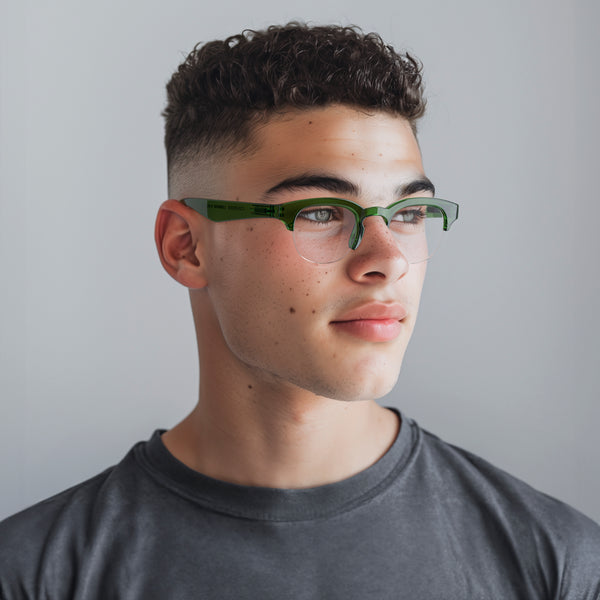 London Mole Courier Zero's In Gloss Transparent Green