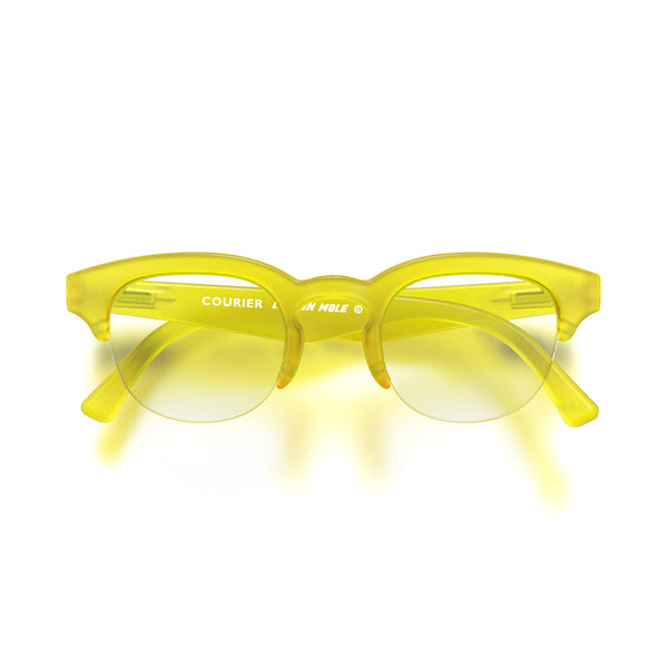 london mole Courier zero's in rubberised fluorescent transparent yellow