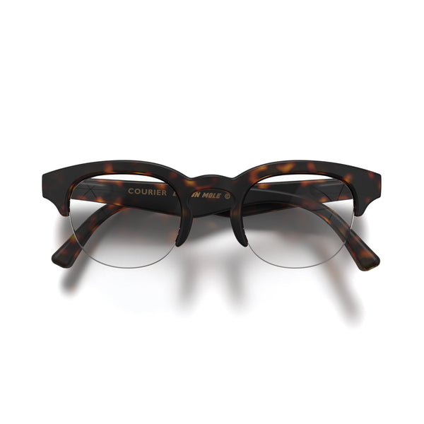 london mole Courier zero's in rubberised tortoiseshell