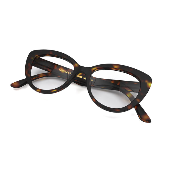 London Mole Empress Reading Glasses In Rubberised Brown Tortoiseshell