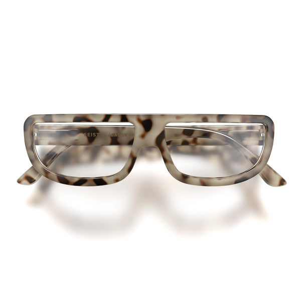 london mole Feisty reading glasses in gloss pale tortoiseshell