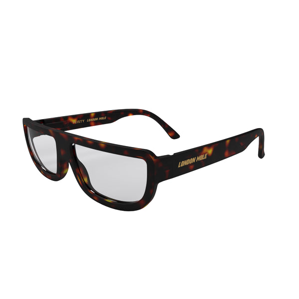 London Mole Feisty Reading Glasses In Matt Tortoiseshell
