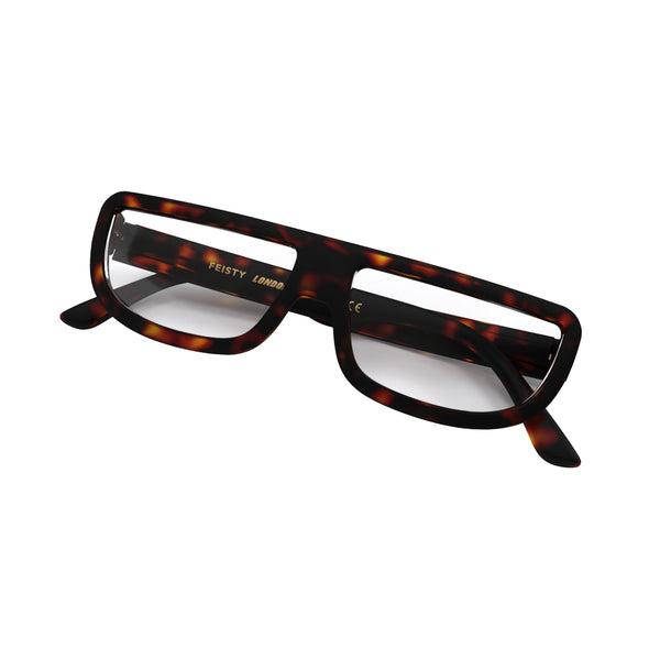 London Mole Feisty Reading Glasses In Matt Tortoiseshell
