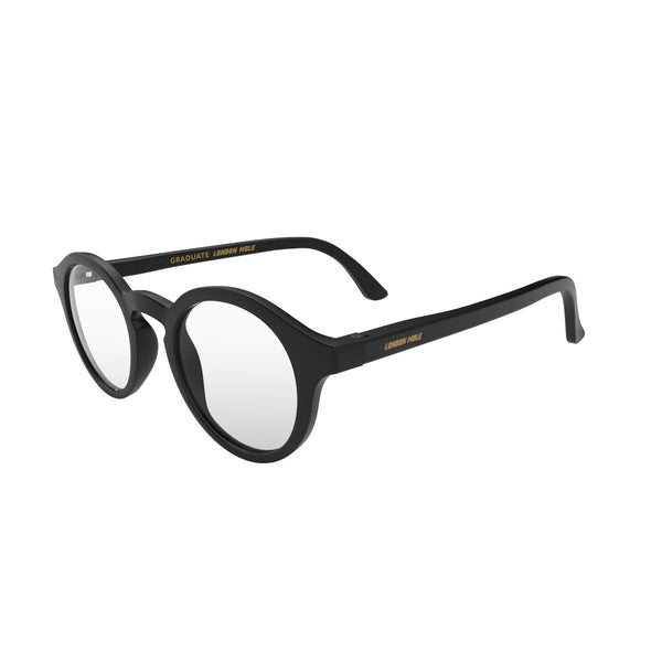 London Mole Graduate Blue Blocker Glasses In Matt Black