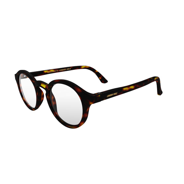 London Mole Graduate Blue Blocker Glasses In Matt Tortoiseshell