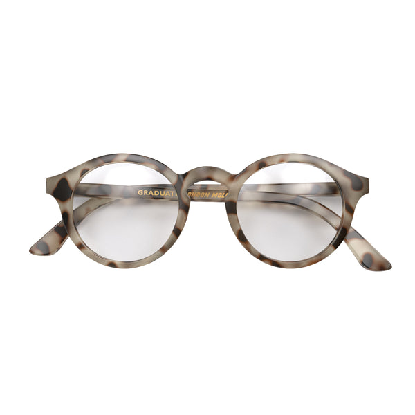 london mole Graduate reading glasses in gloss pale tortoiseshell