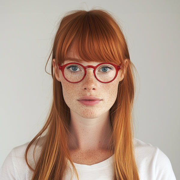 London Mole Graduate Reading Glasses In Gloss Transparent Red