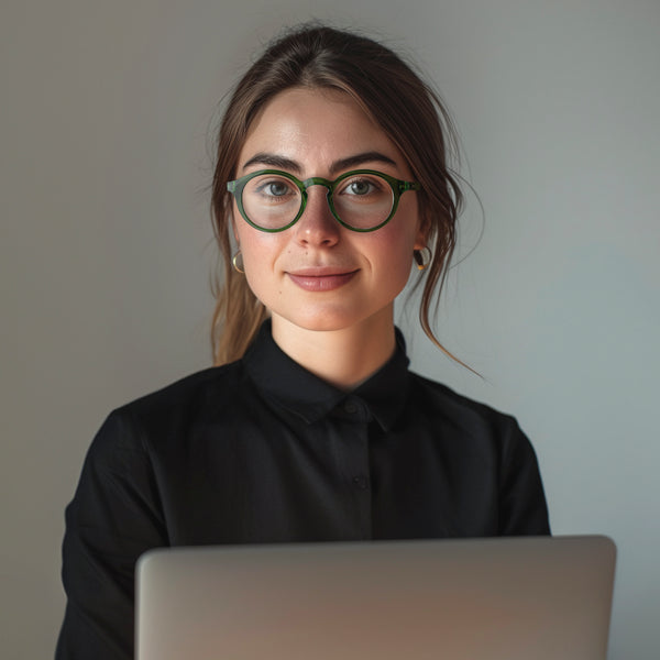 London Mole Graduate Reading Glasses In Transparent Green