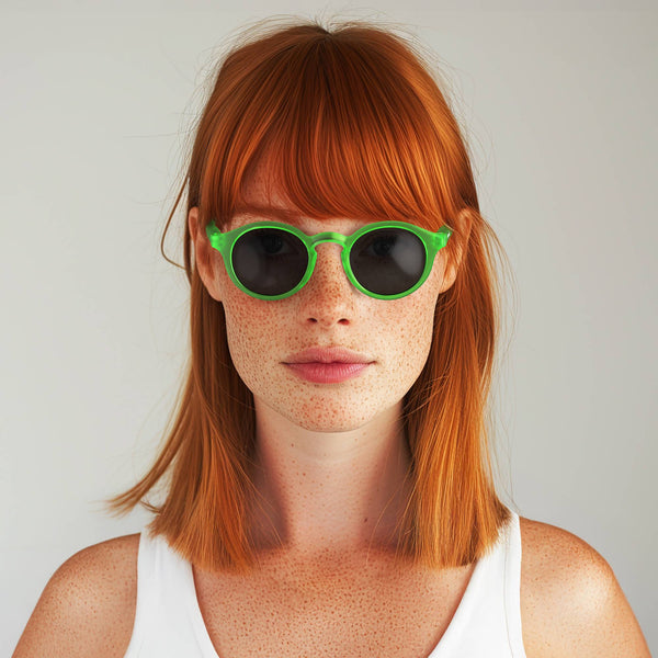 London Mole Graduate Sunglasses In Rubberised Fluorescent Transparent Green